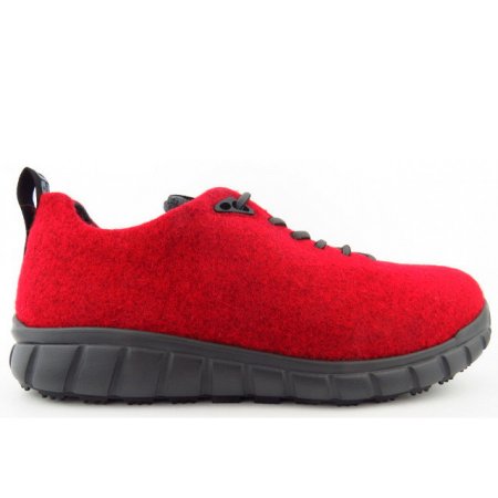 Ganter Damen Evo Merino Red Anthrazit Sportlicher Schnürer In Red / Anthrazit