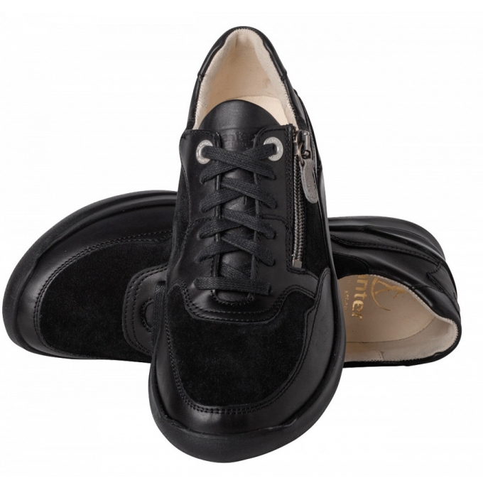 Ganter Damen Schnürer In Schwarz