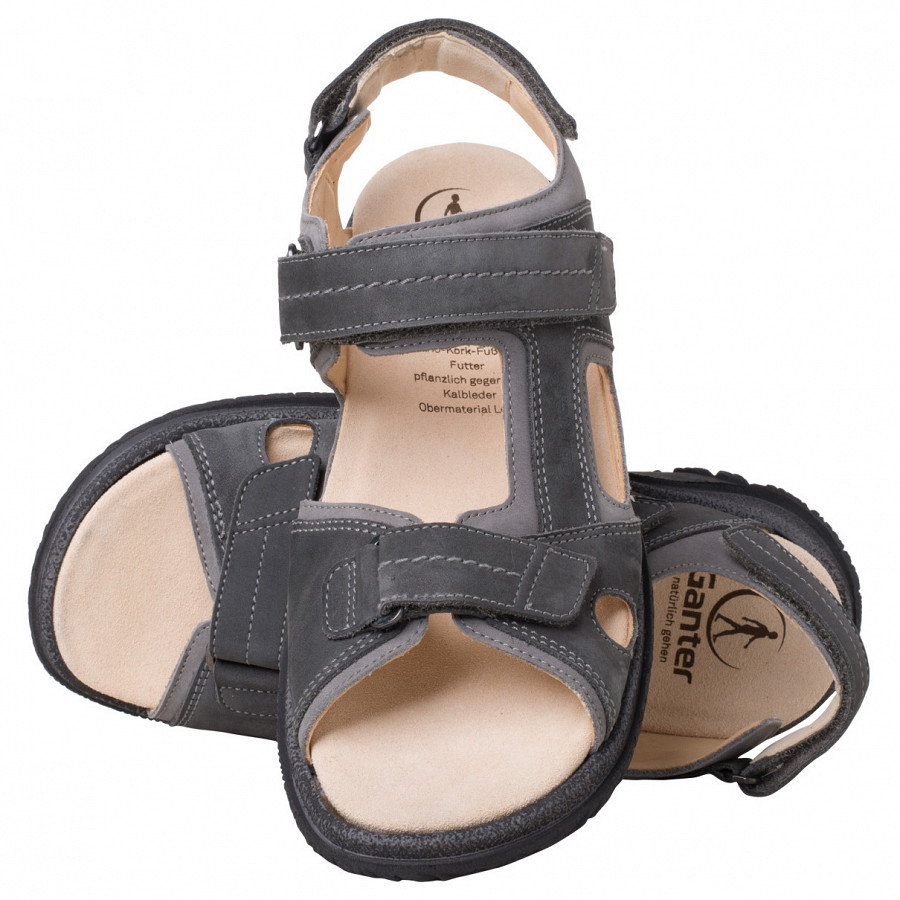 Ganter Herren Sandalen In Darkgrey Graphit